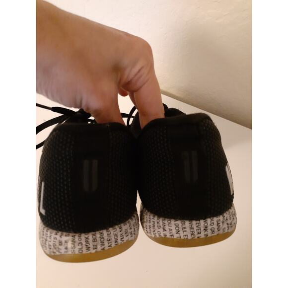 NOBULL Ladies Black White Graffiti Script Training Sneakers Trainers Ladies 8 - Picture 4 of 6